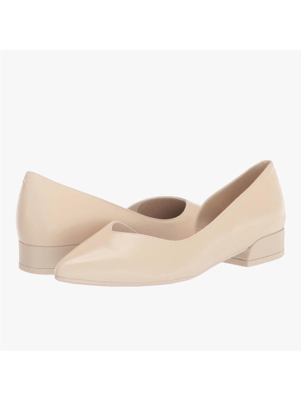 Kenneth Cole New York Women's Carolyn Slip On Sandal Leather Flat Bianca Size 6